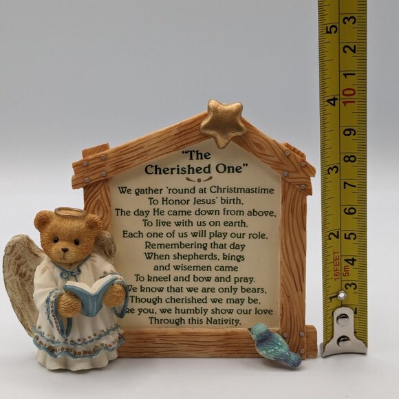 Cherished Teddies Nativity Prayer Plaque "The Cherished One" (176362S) 1996 - Picture 10 of 11